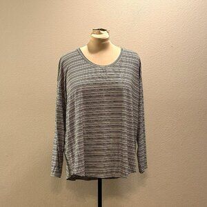 Athleta Black And White Striped Top